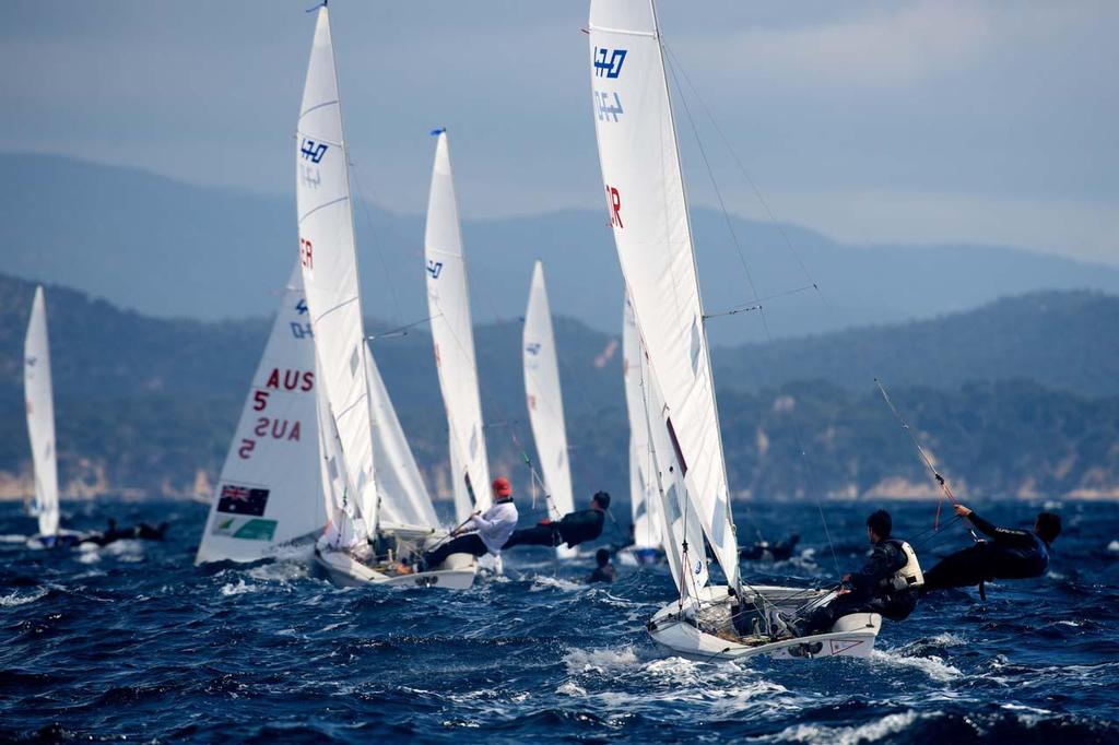 470 Men - 2014 ISAF Sailing World Cup Hyeres, Day 1 ©  Franck Socha / ISAF Sailing World Cup Hyeres http://swc.ffvoile.fr/